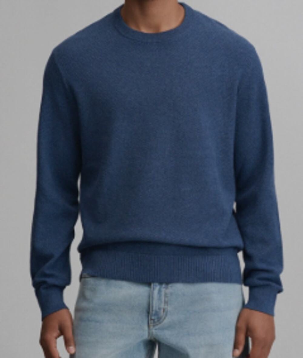 Eddie Bauer Blue Lambswool Blend Crew Neck Sweater sz M
